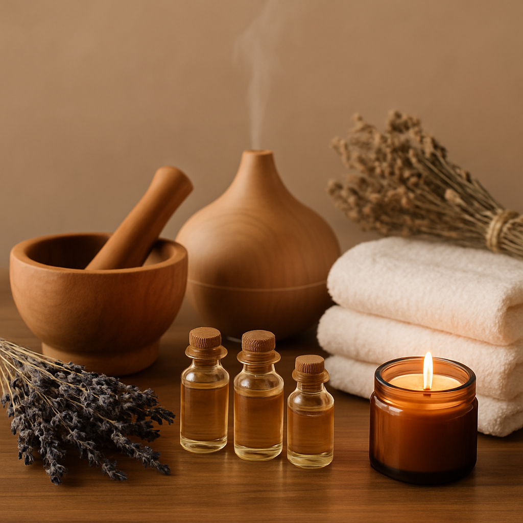 Aromatherapy and deep tissue massage supplies at Filo Massage Darwin